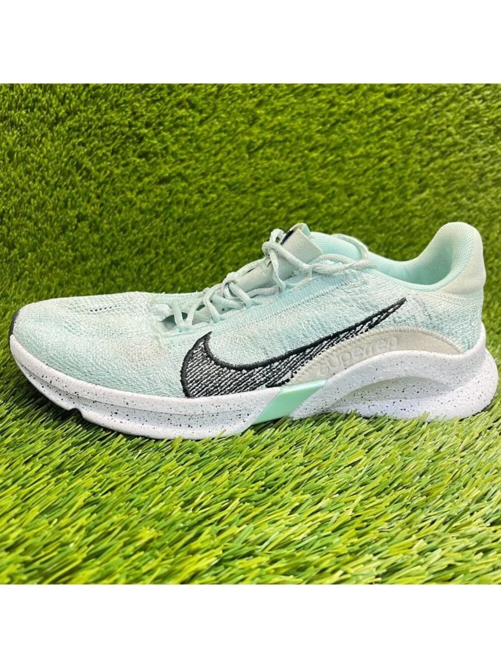 Nike SuperRep Go 3 Flyknit Womens Size 8.5 Blue Athletic Running Shoes Sneakers